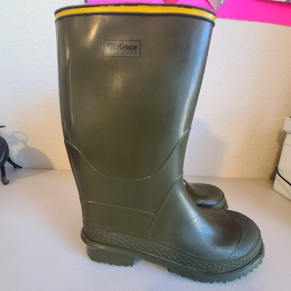 LaCrosse Olive Green Waterproof Rain Boots